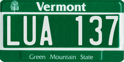 VT license plate LUA137
