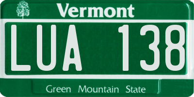 VT license plate LUA138