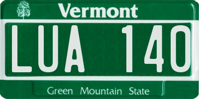 VT license plate LUA140