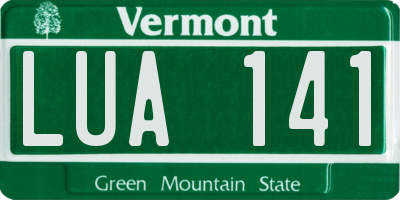 VT license plate LUA141