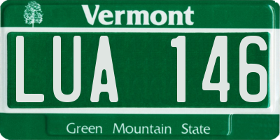 VT license plate LUA146