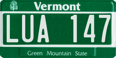 VT license plate LUA147