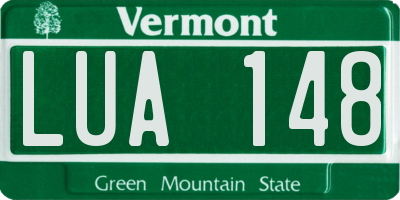 VT license plate LUA148