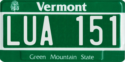 VT license plate LUA151