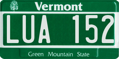 VT license plate LUA152