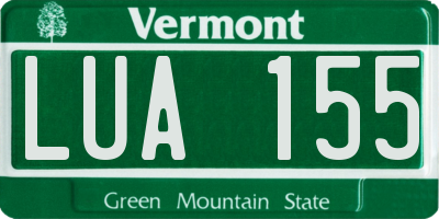 VT license plate LUA155