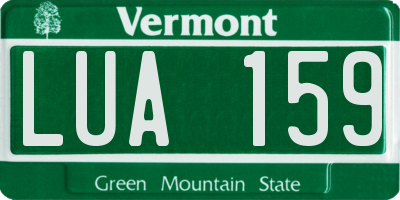 VT license plate LUA159