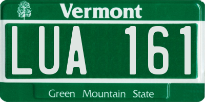 VT license plate LUA161
