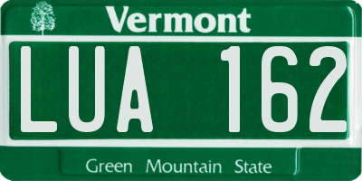 VT license plate LUA162