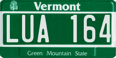 VT license plate LUA164