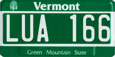 VT license plate LUA166