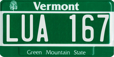 VT license plate LUA167