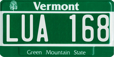 VT license plate LUA168