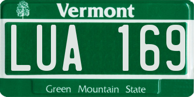 VT license plate LUA169