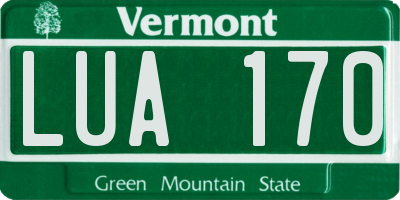 VT license plate LUA170