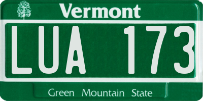 VT license plate LUA173