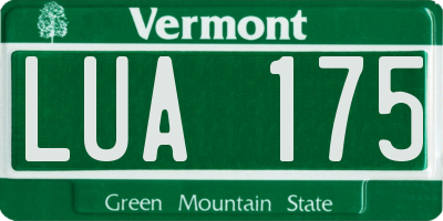 VT license plate LUA175