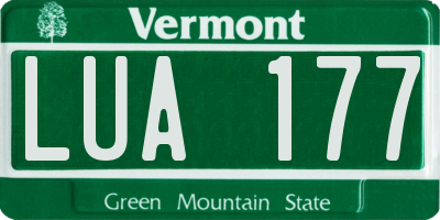 VT license plate LUA177