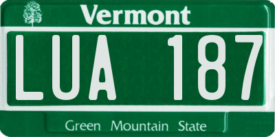 VT license plate LUA187