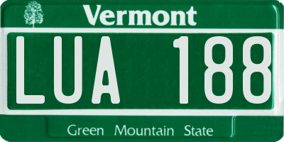 VT license plate LUA188