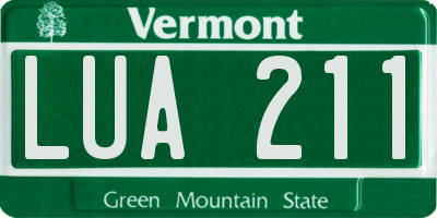 VT license plate LUA211