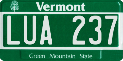 VT license plate LUA237