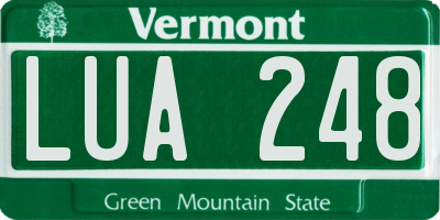 VT license plate LUA248