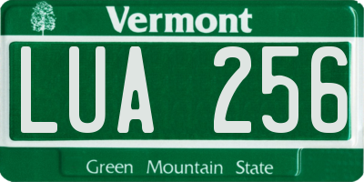 VT license plate LUA256