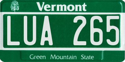 VT license plate LUA265