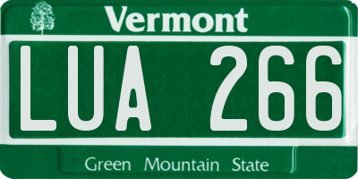 VT license plate LUA266