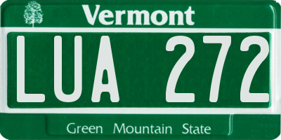VT license plate LUA272