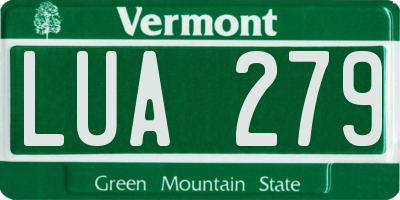 VT license plate LUA279