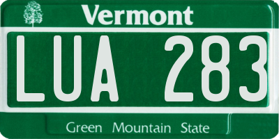 VT license plate LUA283