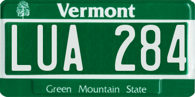 VT license plate LUA284