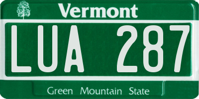 VT license plate LUA287