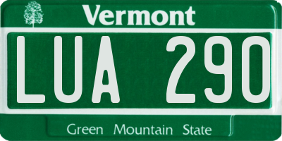 VT license plate LUA290