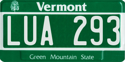 VT license plate LUA293