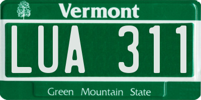 VT license plate LUA311
