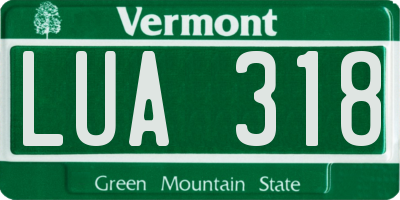 VT license plate LUA318