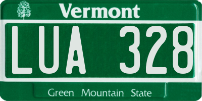VT license plate LUA328