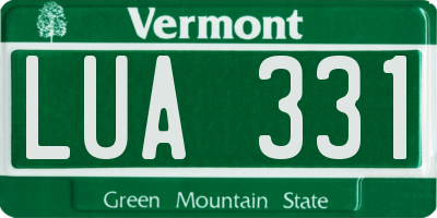 VT license plate LUA331