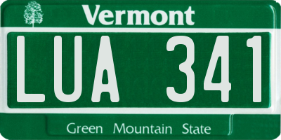 VT license plate LUA341