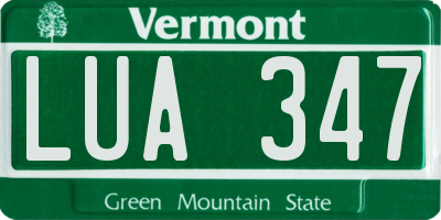 VT license plate LUA347