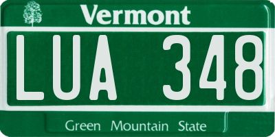 VT license plate LUA348