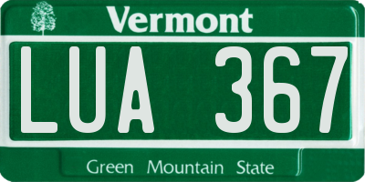 VT license plate LUA367