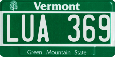 VT license plate LUA369