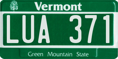 VT license plate LUA371