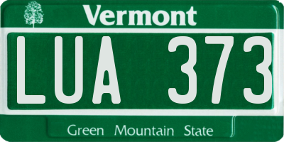 VT license plate LUA373