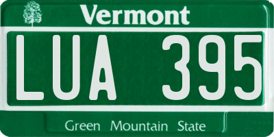 VT license plate LUA395