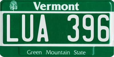 VT license plate LUA396